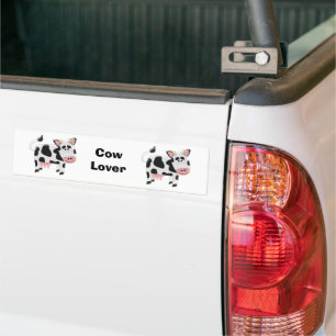 Autocollant De Voiture Conception De Vache Noire Et Blanche