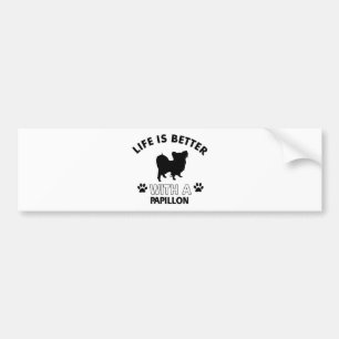 Autocollant De Voiture Conceptions de race de chien de Papillon