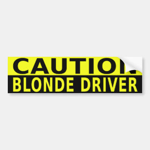 AUTOCOLLANT DE VOITURE CONDUCTEUR DE BLONDE DE PRÉCAUTION