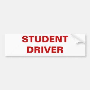 AUTOCOLLANT DE VOITURE CONDUCTEUR D'ÉTUDIANT
