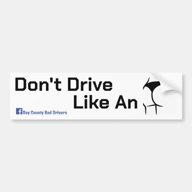 Autocollant De Voiture Conduire comme un bouton (Devant)