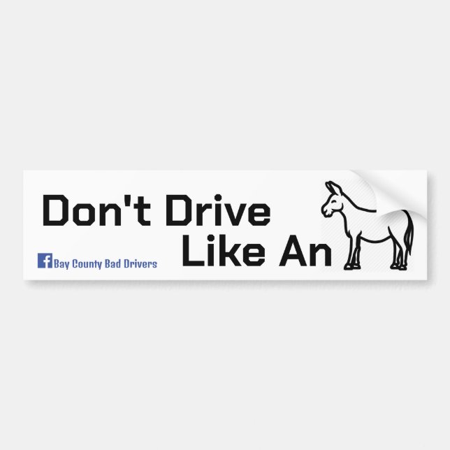 Autocollant De Voiture Conduire Comme Une Mule (Devant)