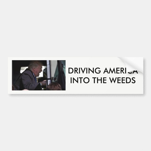 Autocollant De Voiture "Conduisant l'Amérique atout d'anti-Donald dans (Devant)