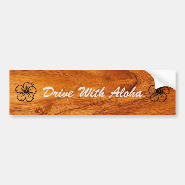 Autocollant De Voiture Conduite avec Aloha (Devant)