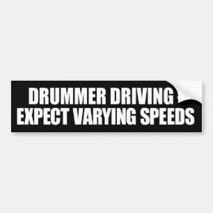 Autocollant De Voiture Conduite par tambour Vitesse variable Bumper Stick