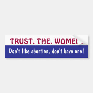 Autocollant De Voiture CONFIANCE. . FEMMES. bumpersticker