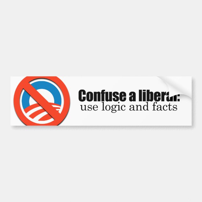 Autocollant De Voiture Confondez un libéral (Devant)