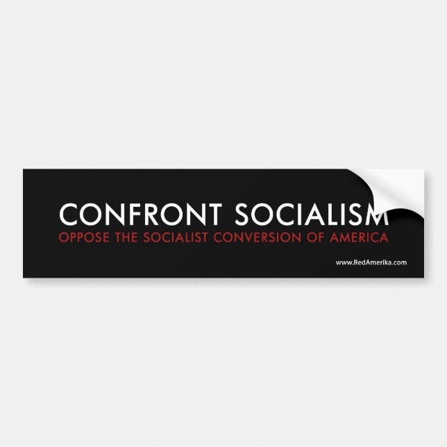 Autocollant De Voiture Confrontez l'adhésif pour pare-chocs de socialisme (Devant)