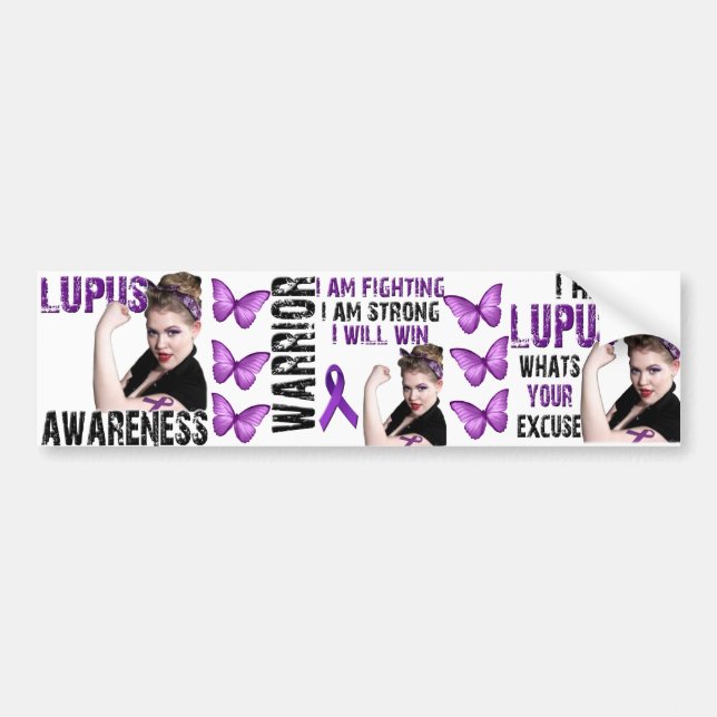 Autocollant De Voiture Conscience de lupus (Devant)