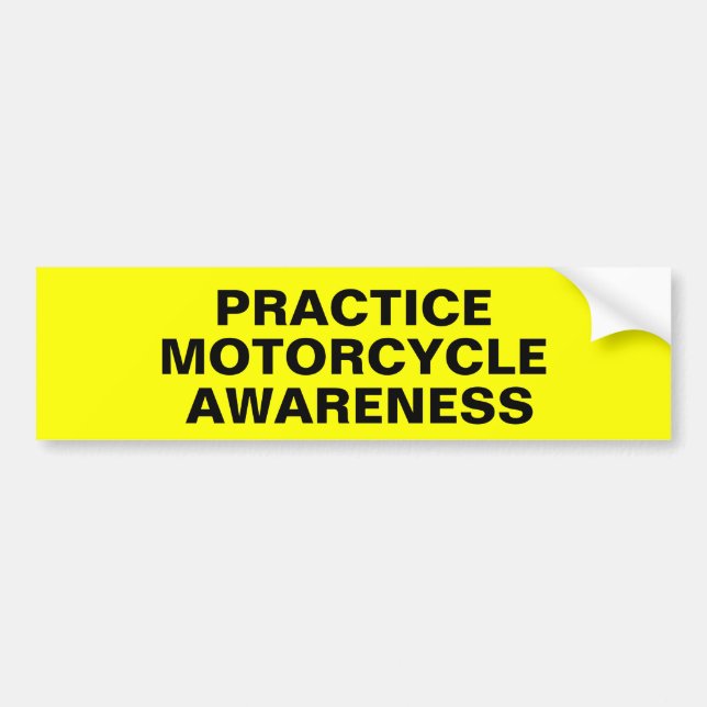 Autocollant De Voiture Conscience de moto de pratique (Devant)