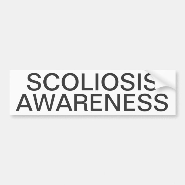 Autocollant De Voiture Conscience de scoliose (Devant)