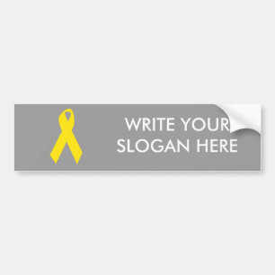 Autocollant De Voiture Conscience jaune de ruban/suicide