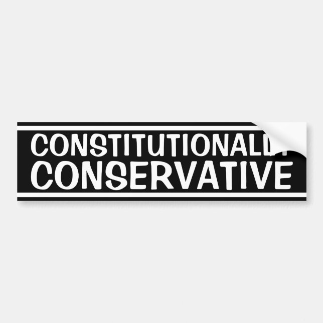 Autocollant De Voiture Conservateur constitutionnel (Devant)