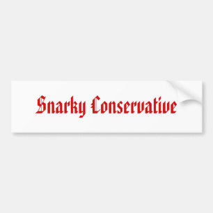 Autocollant De Voiture Conservateur de Snarky