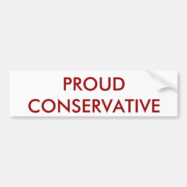 AUTOCOLLANT DE VOITURE CONSERVATEUR FIER (Devant)