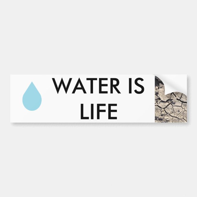 Autocollant De Voiture Conservation de l'eau - l'eau est la vie (Devant)