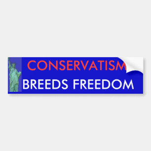 AUTOCOLLANT DE VOITURE CONSERVATISME, LIBERTÉ DE RACES