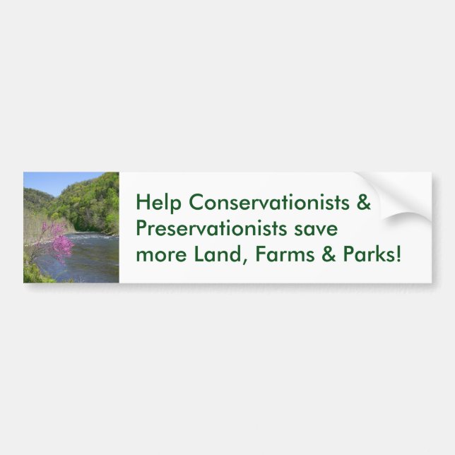 Autocollant De Voiture Conserver les terres parcs parcs Bumper Sticker (Devant)