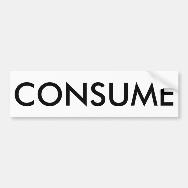 Autocollant De Voiture CONSOMMEZ l'adhésif pour pare-chocs (Devant)