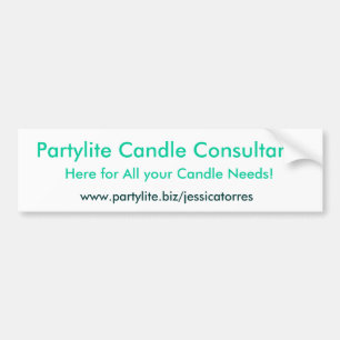 Autocollant De Voiture Consultant en matière de bougie de Partylite, ici