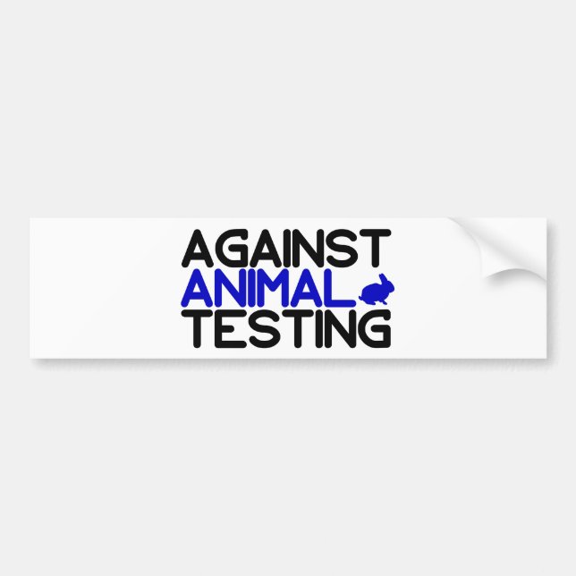 Autocollant De Voiture Contre les tests animaux (Devant)