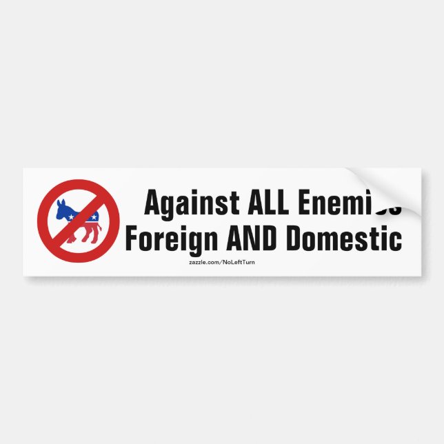 Autocollant De Voiture Contre Tous Les Ennemis Étrangers Et Nationaux Auc (Devant)