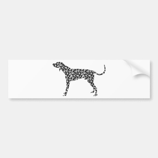 Autocollant De Voiture Coonhound de l'anglais américain (Devant)