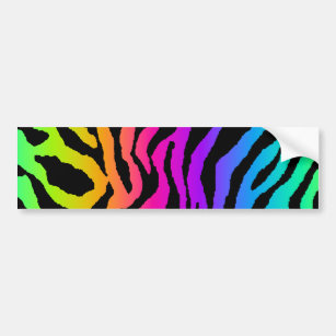 Autocollant De Voiture Corey Tiger 80s Rainbow Tiger Stripes