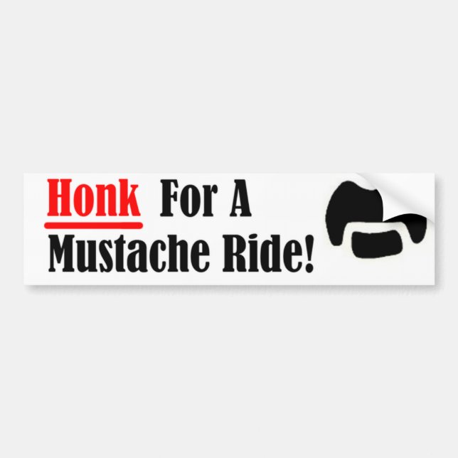 Autocollant De Voiture Cornement pour un tour de moustache (Devant)