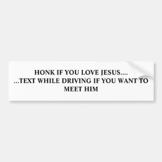 AUTOCOLLANT DE VOITURE CORNEZ SI VOUS AIMEZ JÉSUS…. … TEXTE TANDIS QUE
