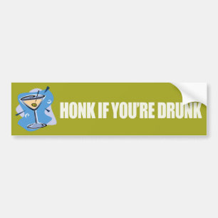 Autocollant De Voiture Cornez si vous êtes ivres - autocollant-Zazzle de