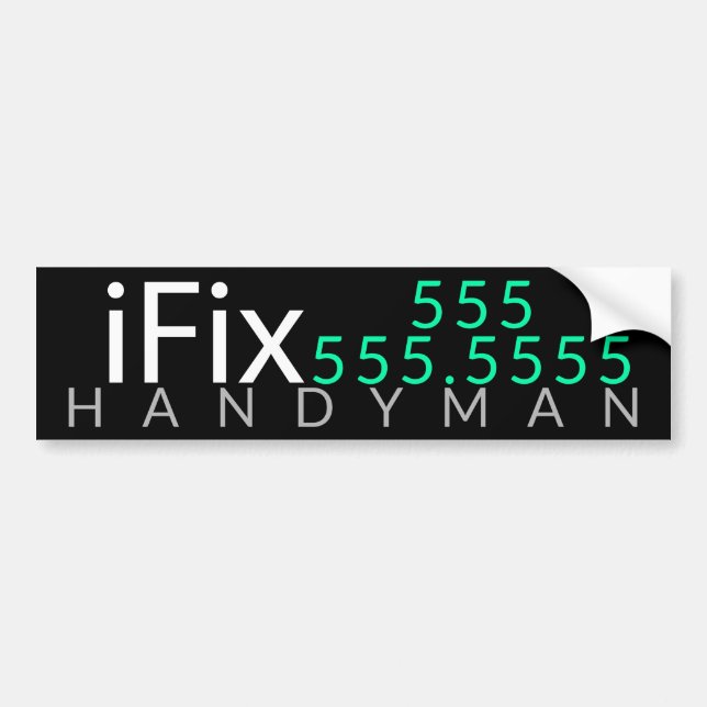 Autocollant De Voiture Correction. Handyman. Réparer l'entreprise promoti (Devant)