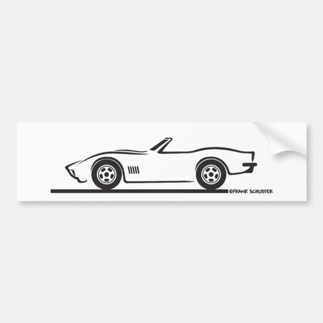 Autocollant De Voiture Corvette convertible 1970-72 (Devant)