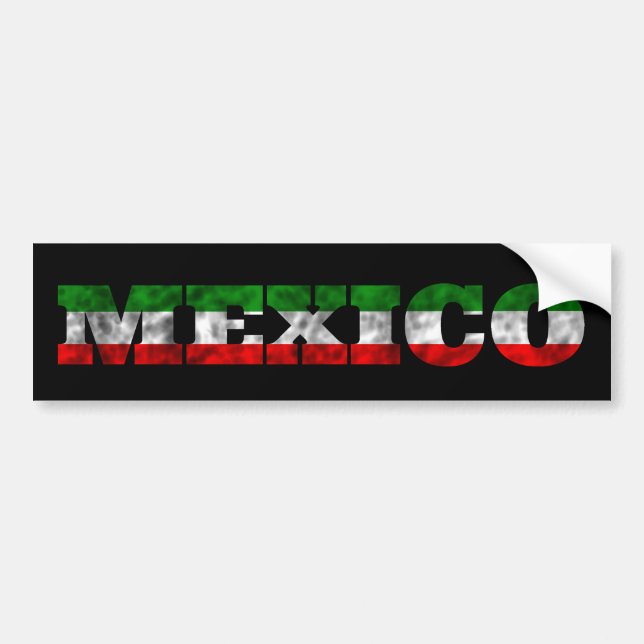Autocollant De Voiture Couleur de drapeau du Mexique (Devant)