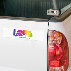 Autocollant De Voiture Couleurs arc-en-ciel de l'amour