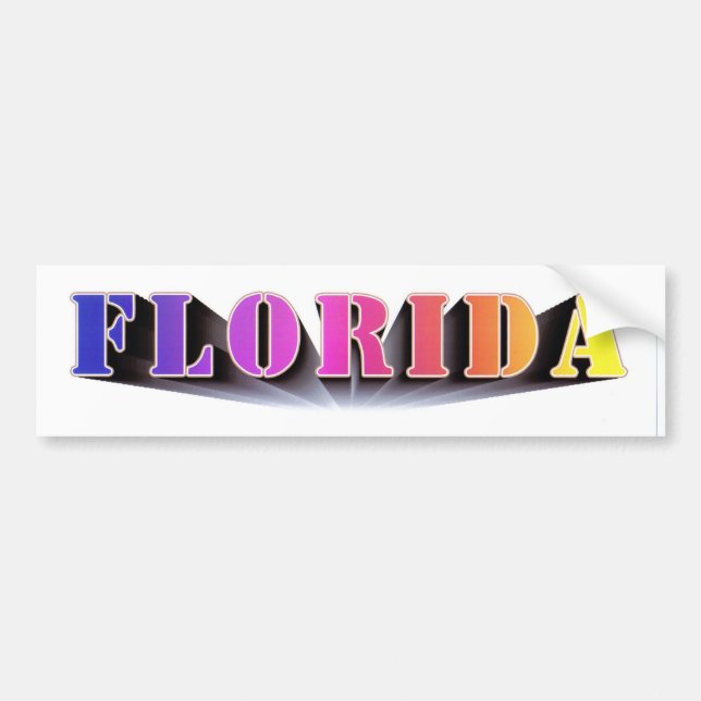 Autocollant De Voiture Couleurs de la Floride (Devant)