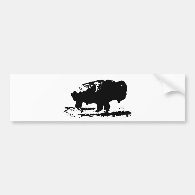 Autocollant De Voiture Courir Buffalo Bison Pop Art (Devant)