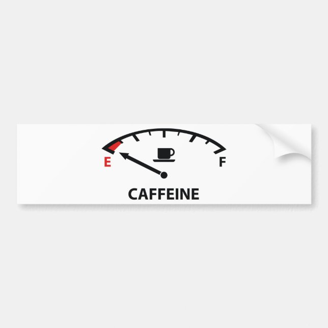 Autocollant De Voiture Courir Sur Vide : Caféine (Devant)