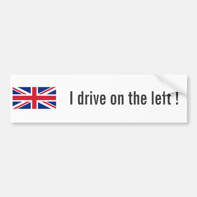 Autocollant De Voiture Coût bas Union Jack que je conduis sur le (Devant)