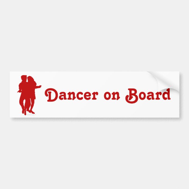 Autocollant De Voiture Coutume latine de silhouette de danseurs de (Devant)