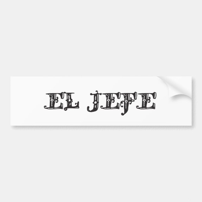 Autocollant De Voiture Cowboy de Vaquero de logo d'EL Jefe (Devant)
