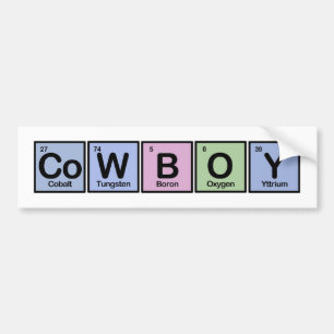 Autocollant De Voiture Cowboy fait d'éléments