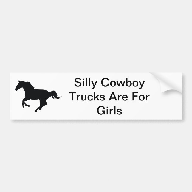 Autocollant De Voiture Cowboy idiot (Devant)
