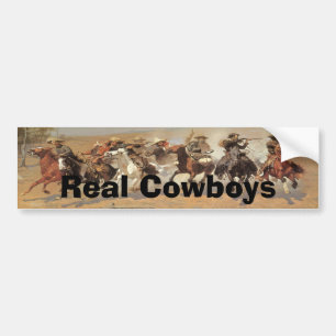 Autocollant De Voiture Cowboys vintages, un tiret pour le bois de