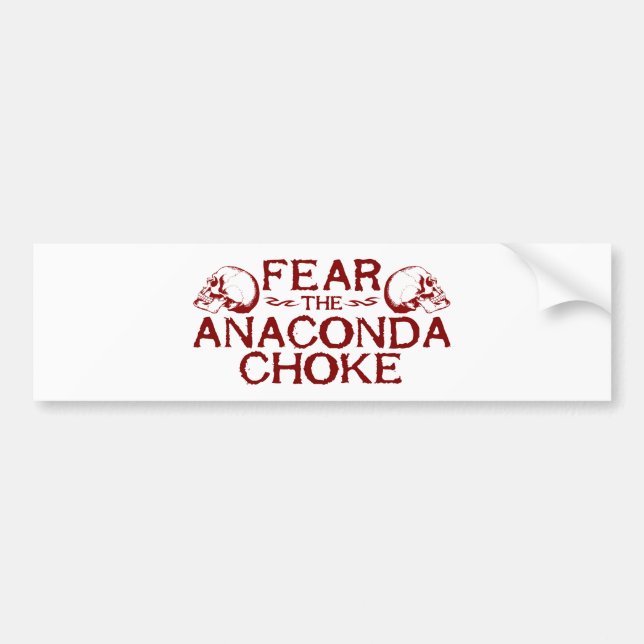 Autocollant De Voiture Craignez l'obstruction d'anaconda (Devant)