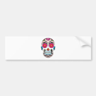 Autocollant De Voiture Crâne de sucre - jour des morts, tatouage, Mexique