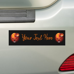 Autocollant De Voiture Crâne d'Halloween et Citrouille