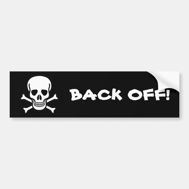 Autocollant De Voiture Crâne et os croisés (Devant)