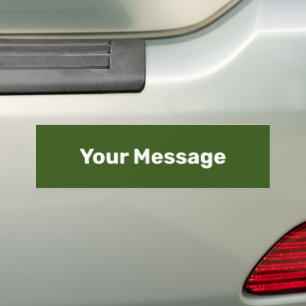 Autocollant De Voiture Créer votre Modèle de texte blanc foncé vert