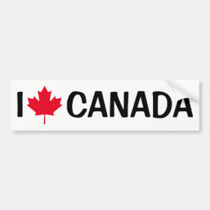 Autocollant De Voiture Créez votre propre feuille d'érable I Love Canada